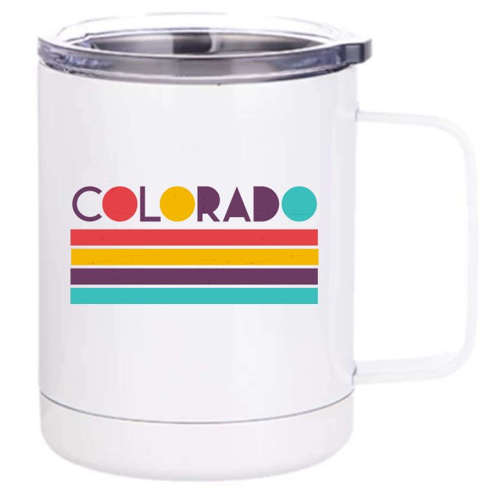 Retro Colors Colorado Front & Back 12oz Stainless Steel Tumbler Cup