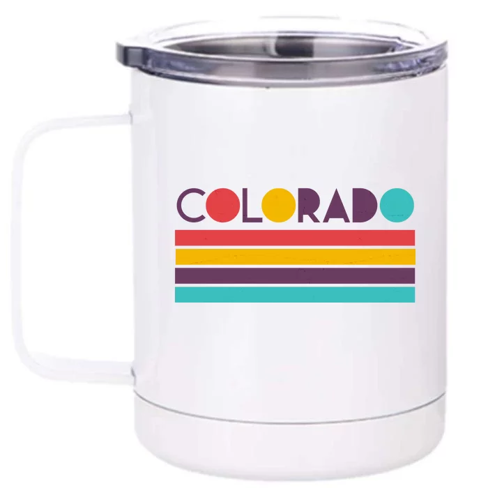 Retro Colors Colorado Front & Back 12oz Stainless Steel Tumbler Cup