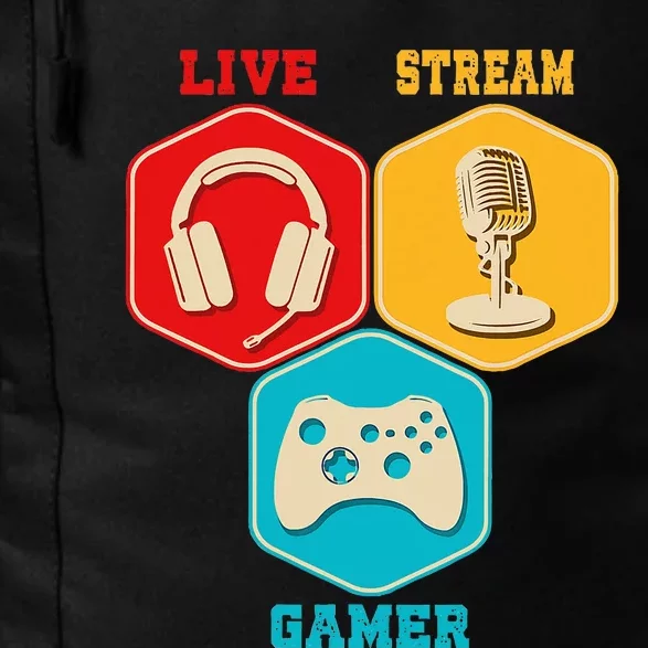 Retro Content Creator Game Video Game Live Stream Gamer Daily Commute Backpack