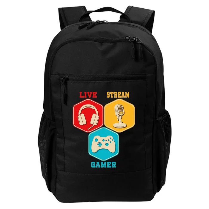 Retro Content Creator Game Video Game Live Stream Gamer Daily Commute Backpack