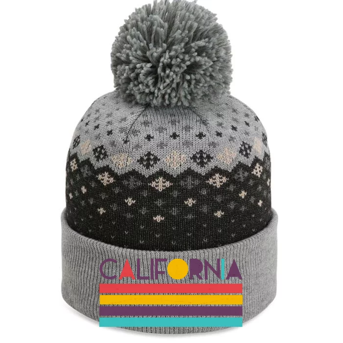 Retro Colors California The Baniff Cuffed Pom Beanie