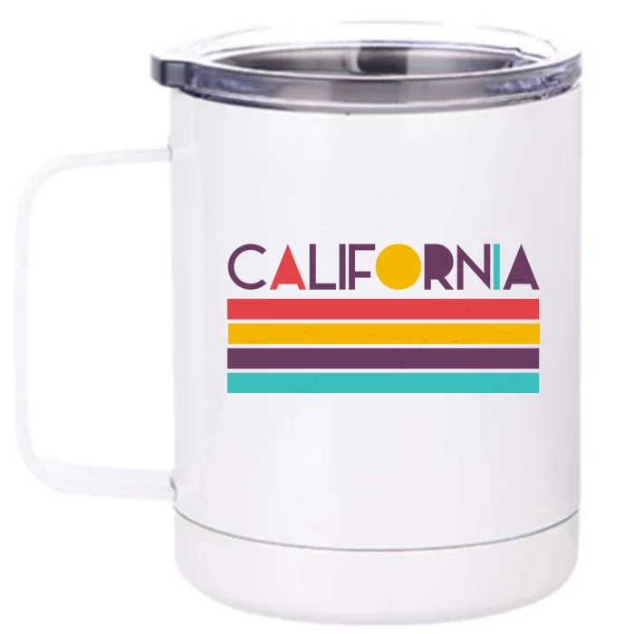 Retro Colors California Front & Back 12oz Stainless Steel Tumbler Cup