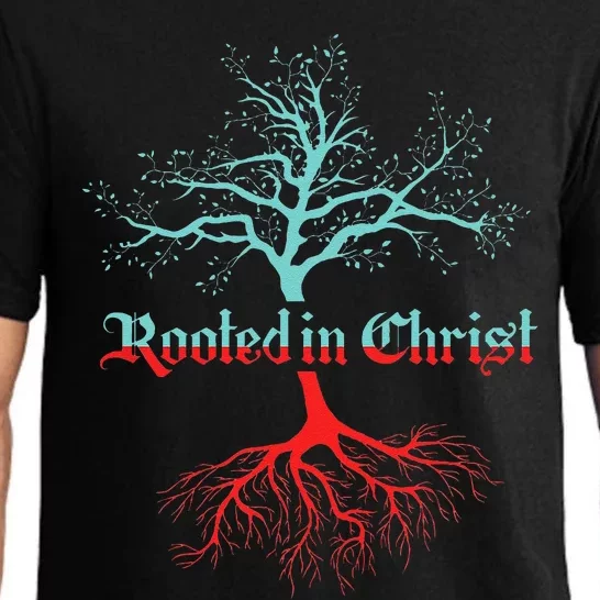 Rooted Christ Christian Follower Tree Believer God Gift Pajama Set