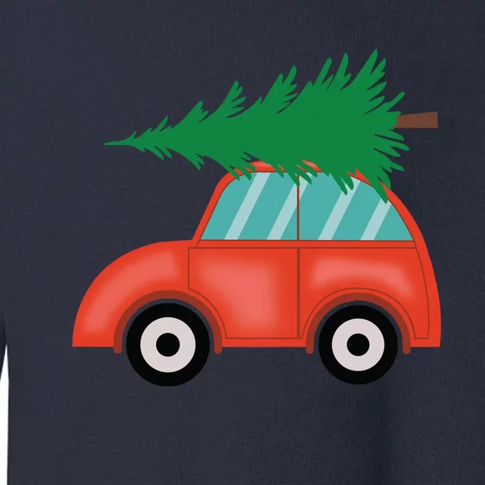 Red Car Christmas Toddler Sweatshirt