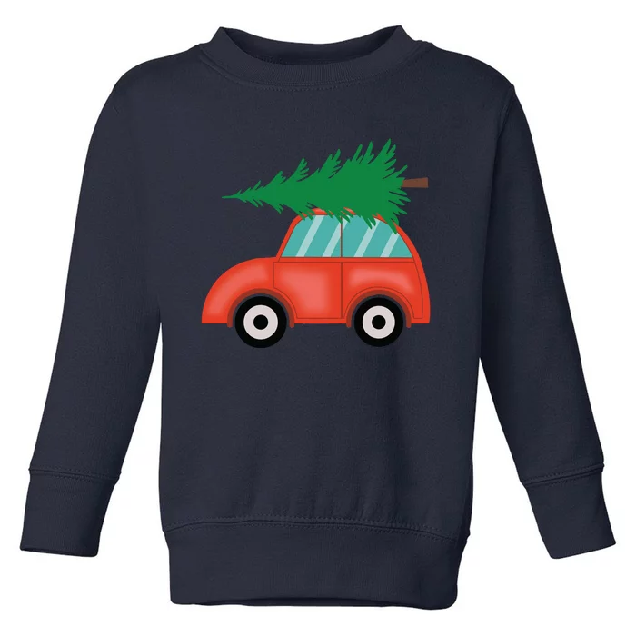 Red Car Christmas Toddler Sweatshirt