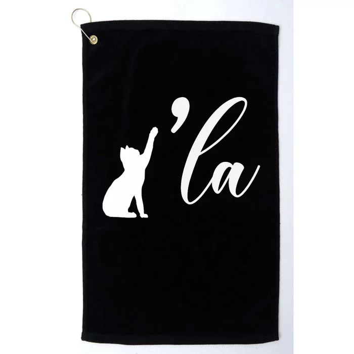 Retro Cat Comma La Cat Ladie La Platinum Collection Golf Towel