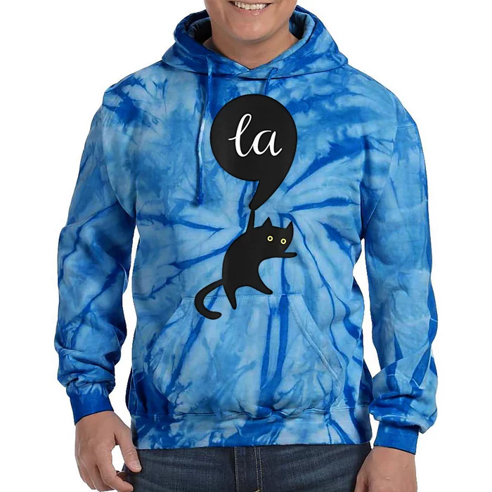 Retro Cat Comma La Kamala Harris For President 2024 Election Tie Dye Hoodie