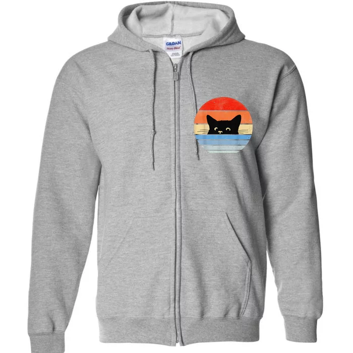 Retro Cat Cat Lover Cat Owner Cute Cat Full Zip Hoodie