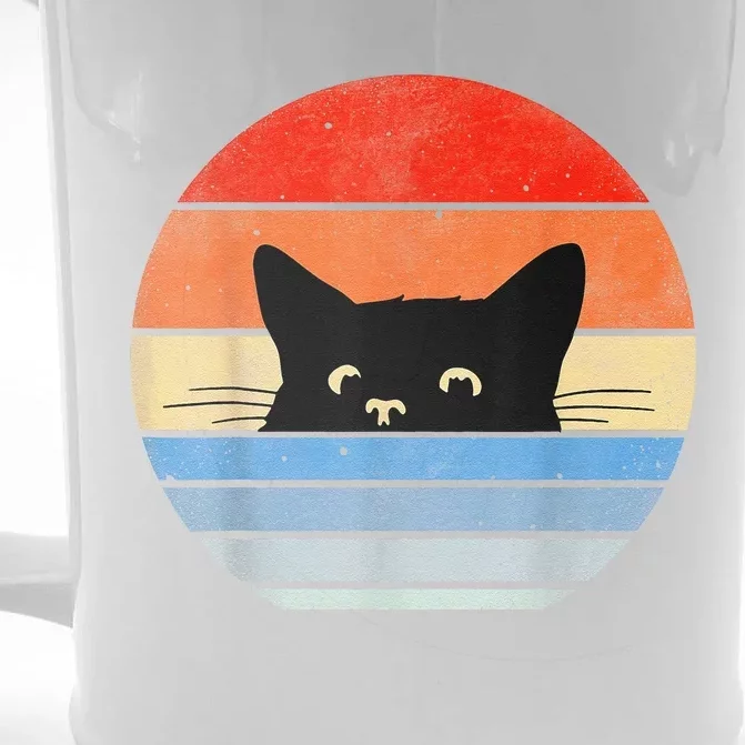 Retro Cat Cat Lover Cat Owner Cute Cat Front & Back Beer Stein