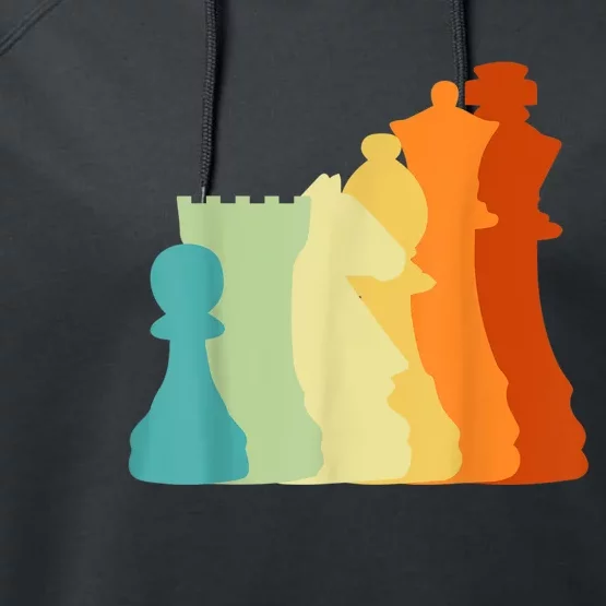 Retro Chess , Chess Player, Chess Performance Fleece Hoodie