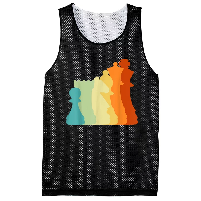 Retro Chess , Chess Player, Chess Mesh Reversible Basketball Jersey Tank