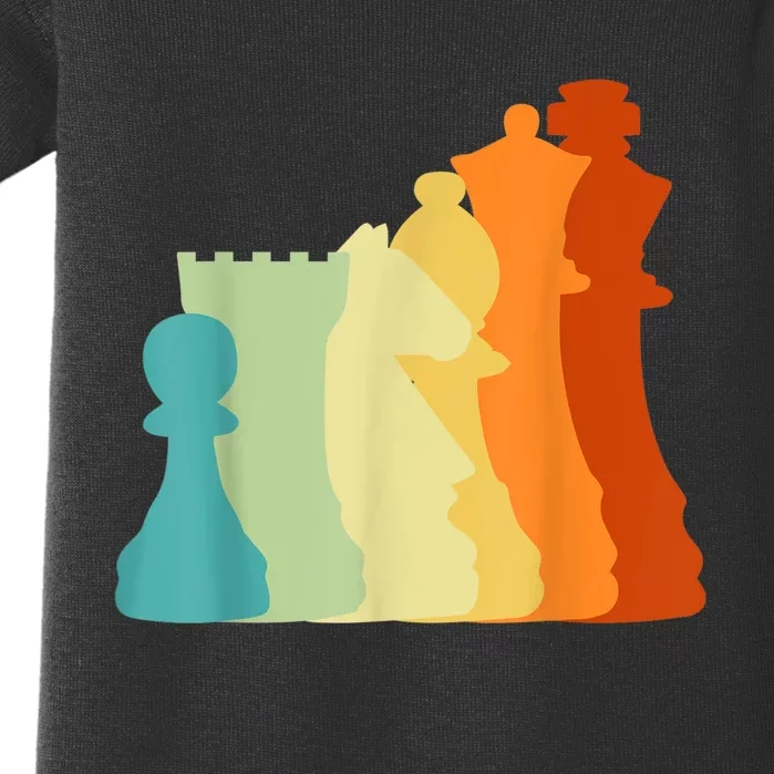 Retro Chess , Chess Player, Chess Baby Bodysuit