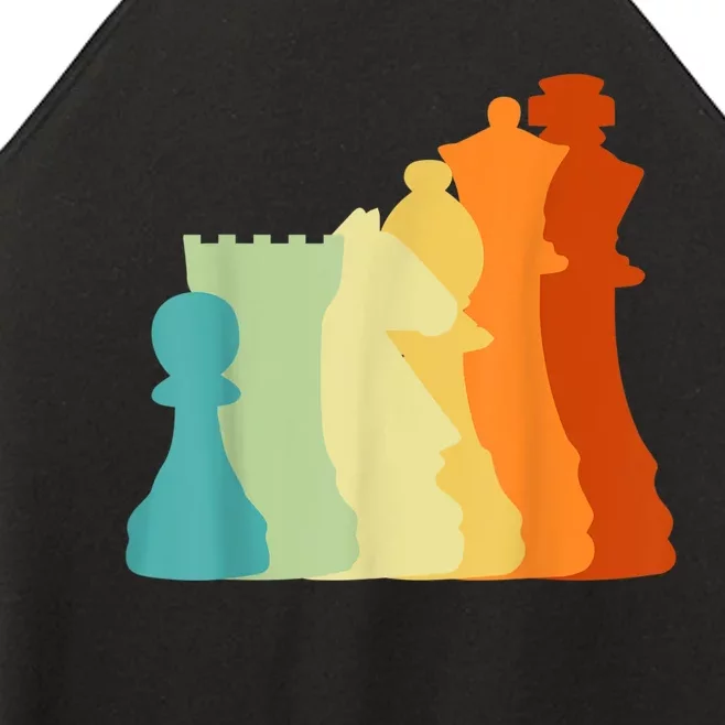 Retro Chess , Chess Player, Chess Women’s Perfect Tri Rocker Tank