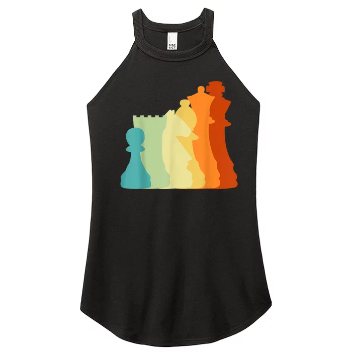 Retro Chess , Chess Player, Chess Women’s Perfect Tri Rocker Tank