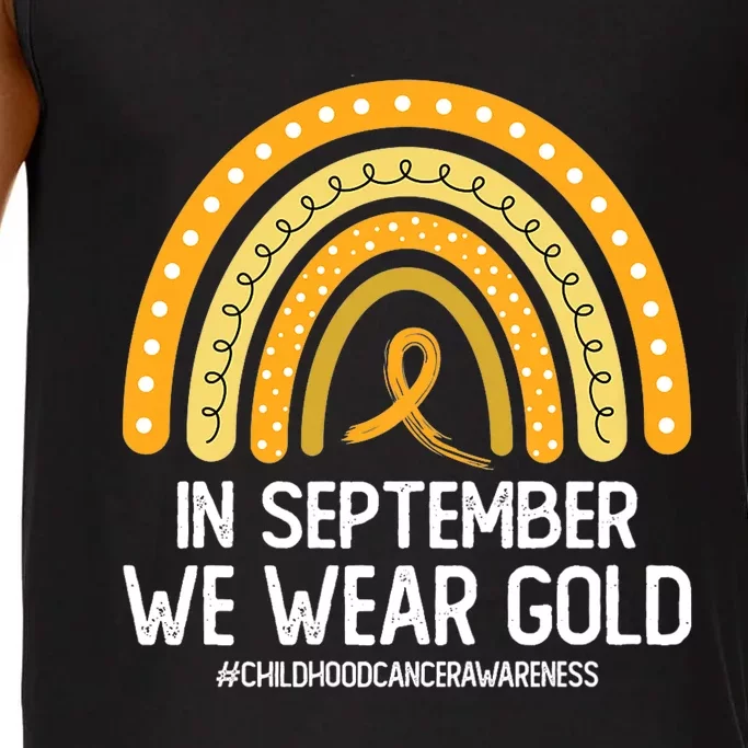 Rainbow Childhood Cancer Awareness Month In September We Wear Gold Comfort Colors® Tank Top