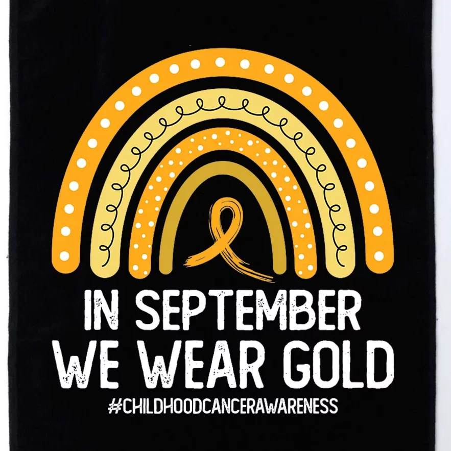 Rainbow Childhood Cancer Awareness Month In September We Wear Gold Platinum Collection Golf Towel