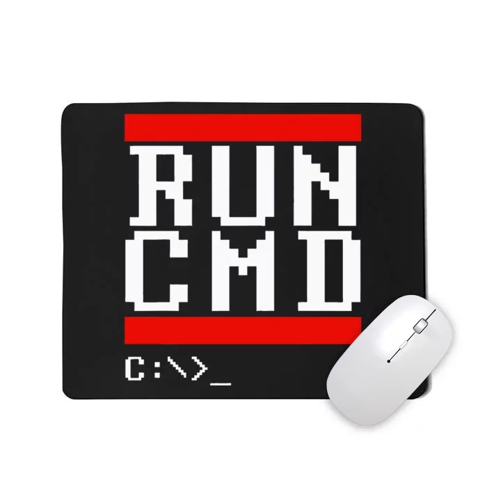 Run Cmd Computer Command Software Coder Programmer Mousepad