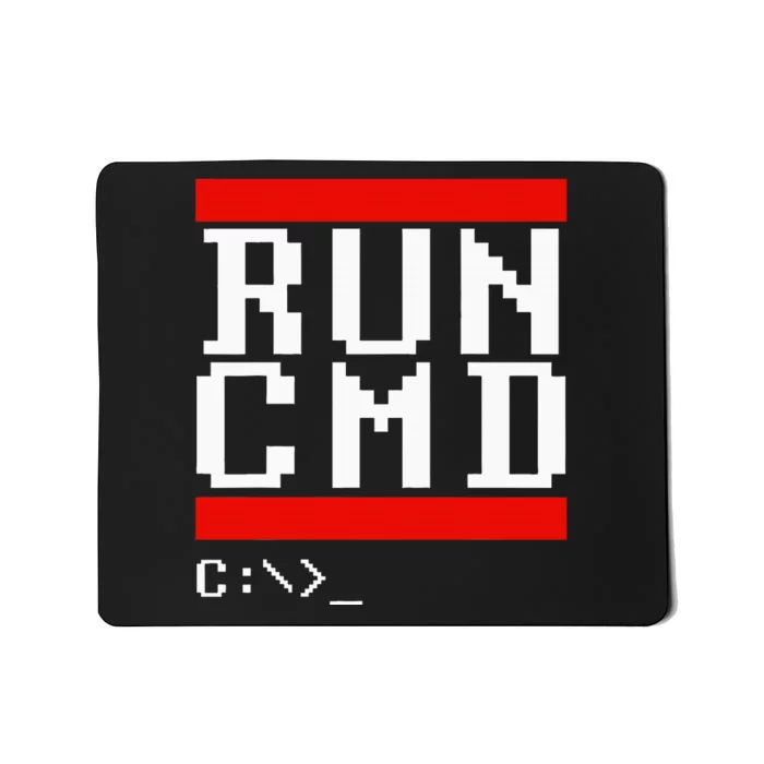 Run Cmd Computer Command Software Coder Programmer Mousepad