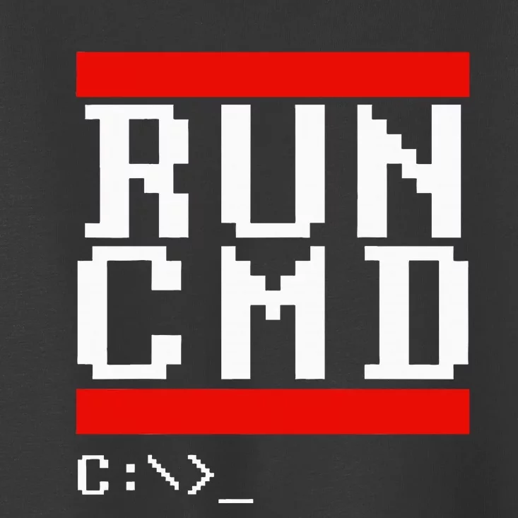 Run Cmd Computer Command Software Coder Programmer Toddler T-Shirt