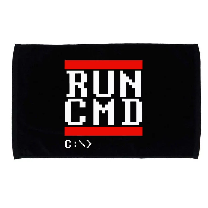 Run Cmd Computer Command Software Coder Programmer Microfiber Hand Towel