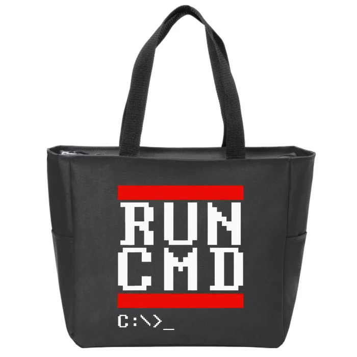 Run Cmd Computer Command Software Coder Programmer Zip Tote Bag