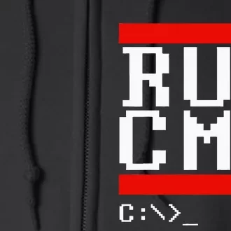 Run Cmd Computer Command Software Coder Programmer Full Zip Hoodie