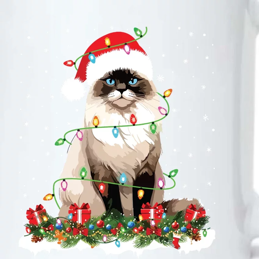 Ragdoll Cat Christmas Lights Xmas Holiday Cat Lover Black Color Changing Mug