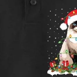 Ragdoll Cat Christmas Lights Xmas Holiday Cat Lover Dry Zone Grid Performance Polo