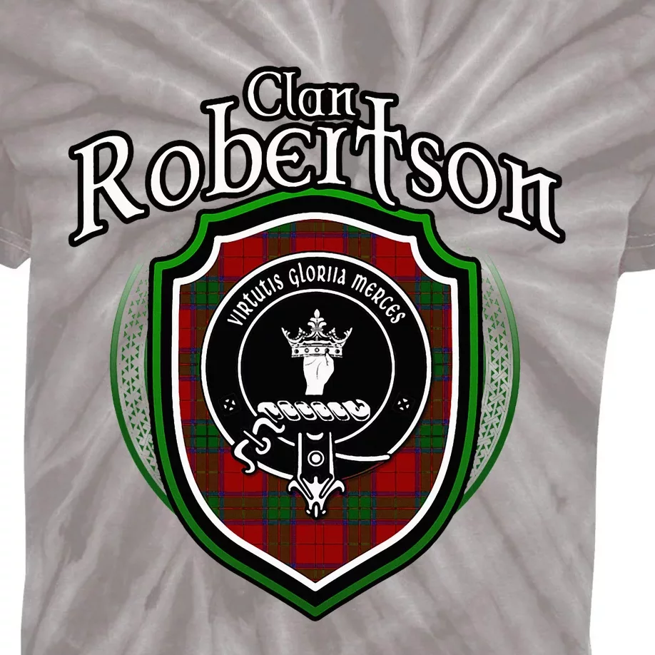 Robertson Clan Crest Scottish Clan Robertson Family Badge Kids Tie-Dye T-Shirt