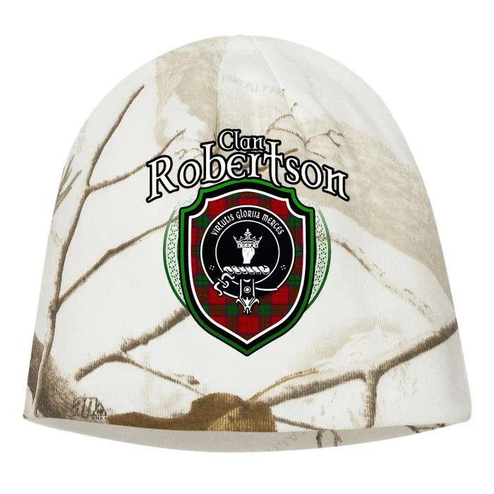 Robertson Clan Crest Scottish Clan Robertson Family Badge Kati - Camo Knit Beanie