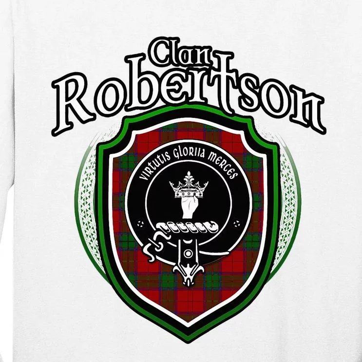 Robertson Clan Crest Scottish Clan Robertson Family Badge Tall Long Sleeve T-Shirt