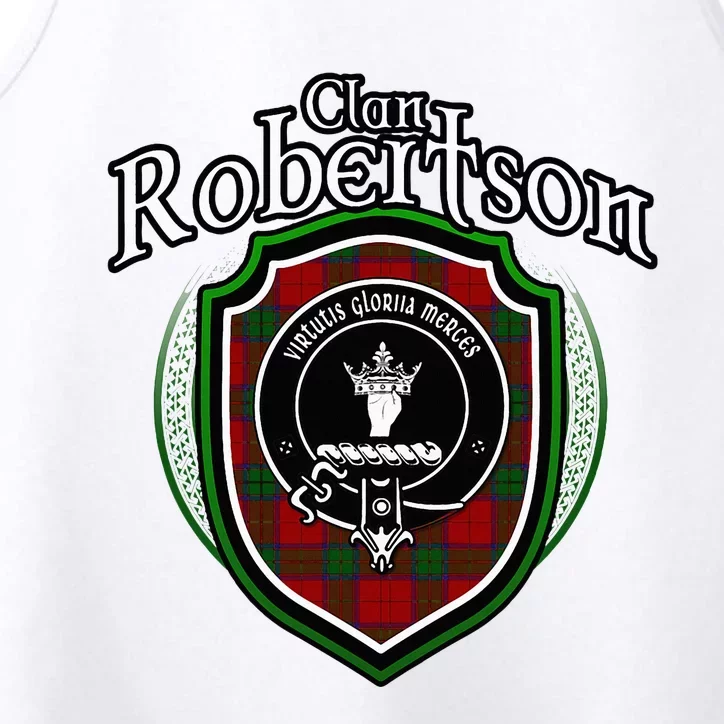 Robertson Clan Crest Scottish Clan Robertson Family Badge Performance Tank