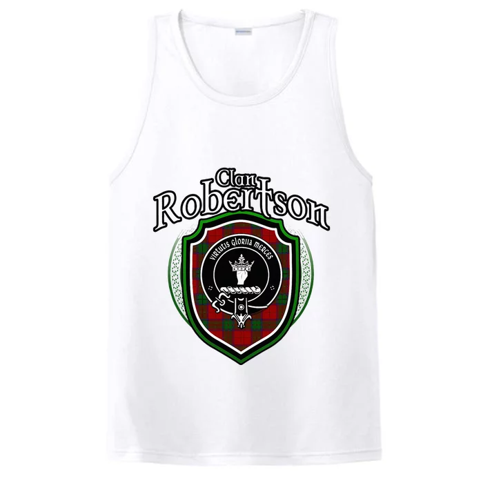 Robertson Clan Crest Scottish Clan Robertson Family Badge Performance Tank