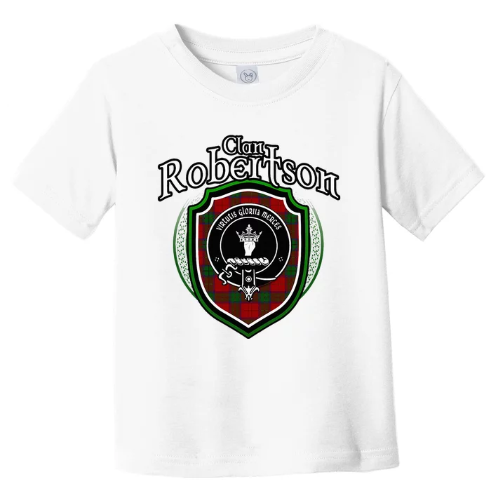 Robertson Clan Crest Scottish Clan Robertson Family Badge Toddler T-Shirt