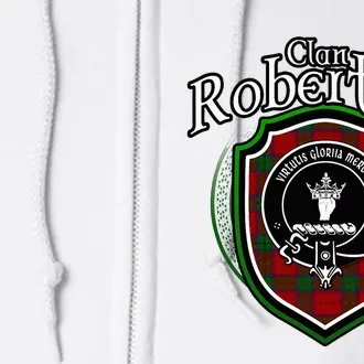 Robertson Clan Crest Scottish Clan Robertson Family Badge Full Zip Hoodie