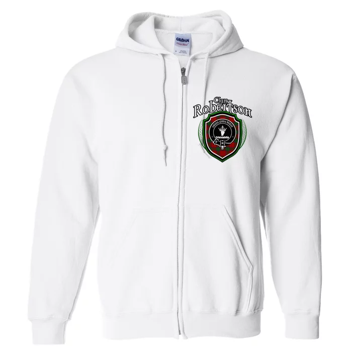 Robertson Clan Crest Scottish Clan Robertson Family Badge Full Zip Hoodie