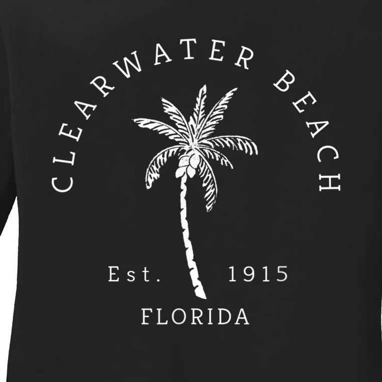 Retro Cool Clearwater Beach Mens Womens Florida Ladies Long Sleeve Shirt