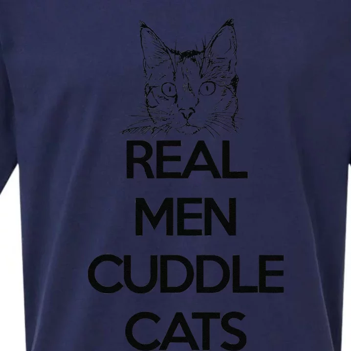 Real Cuddle Cats Funny Cat Fathers Gift Sueded Cloud Jersey T-Shirt