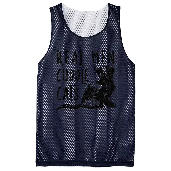 Real Cuddle Cats Funny Cat Lovers Mesh Reversible Basketball Jersey Tank