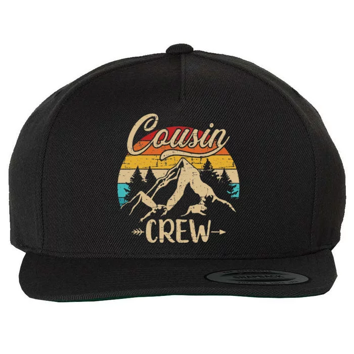 Retro Cousin Crew Camping Outdoor Summer Camp Wool Snapback Cap