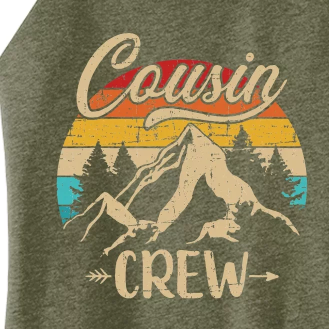 Retro Cousin Crew Camping Outdoor Summer Camp Women’s Perfect Tri Rocker Tank