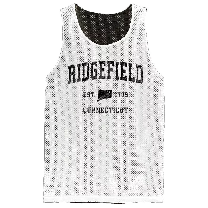 Ridgefield Connecticut Ct Vintage Established Athletic Sports Design Mesh Reversible Basketball Jersey Tank