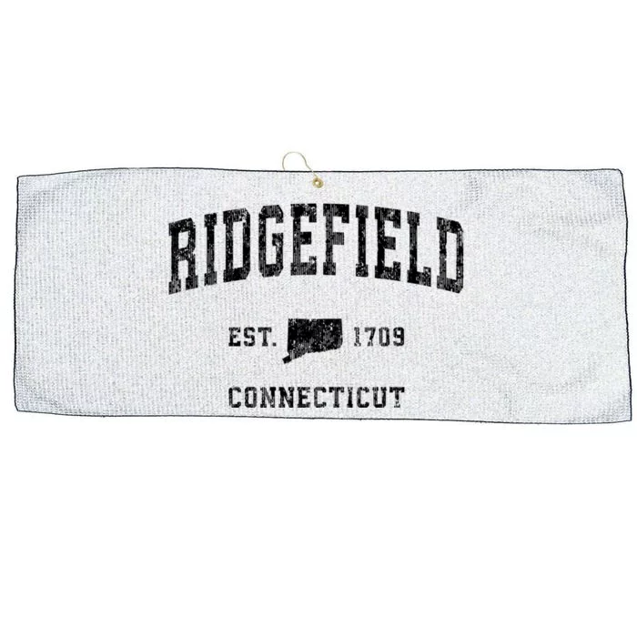 Ridgefield Connecticut Ct Vintage Established Athletic Sports Design Large Microfiber Waffle Golf Towel