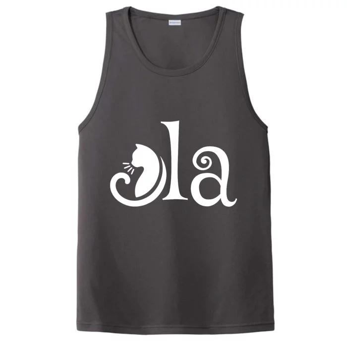 Retro Cat Comma La Kamala Harris 2024 Presidential Campaign Performance Tank