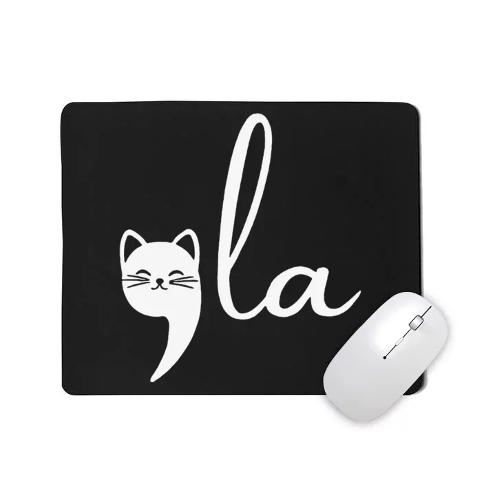 Retro Cat Comma La Kamala Harris For President 2024 Election Mousepad