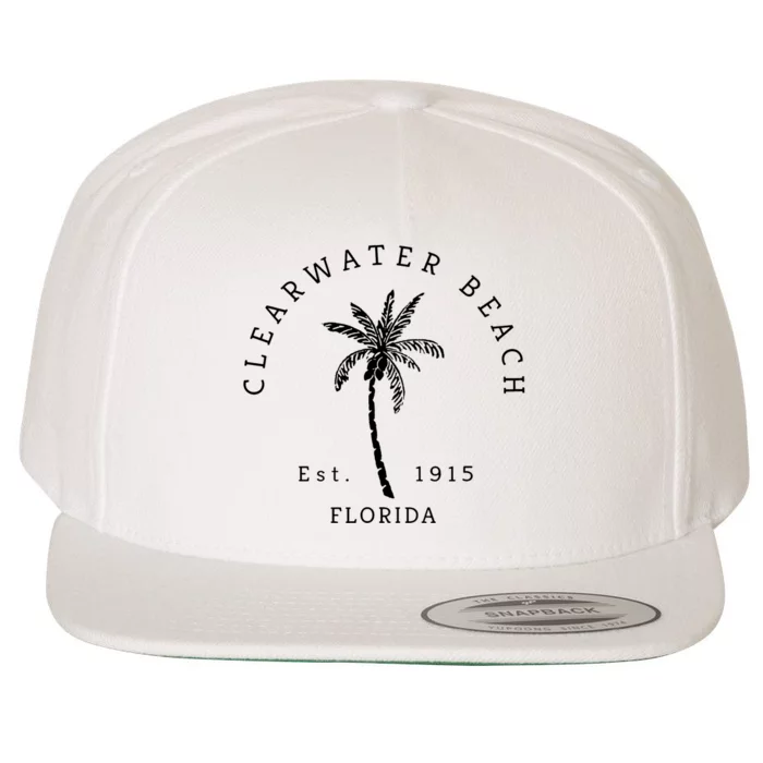 Retro Cool Clearwater Beach Original Florida Beaches Wool Snapback Cap