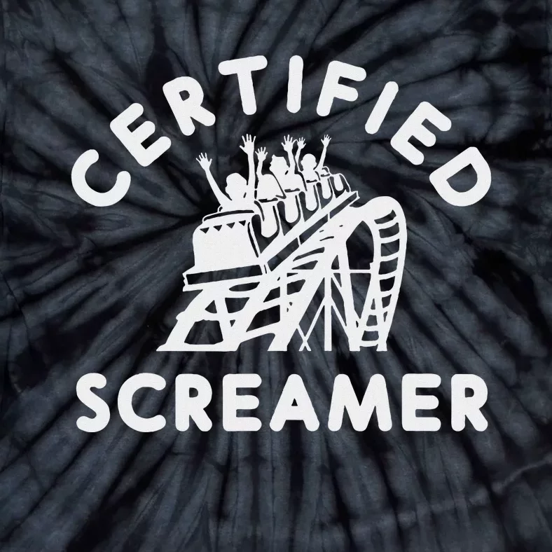 Roller Coaster Certified Screamer Theme Amusement Park Lover Tie-Dye T-Shirt