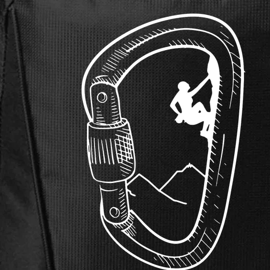 Rock Climbing Carabiner Mountain Tee Climber Gift City Backpack