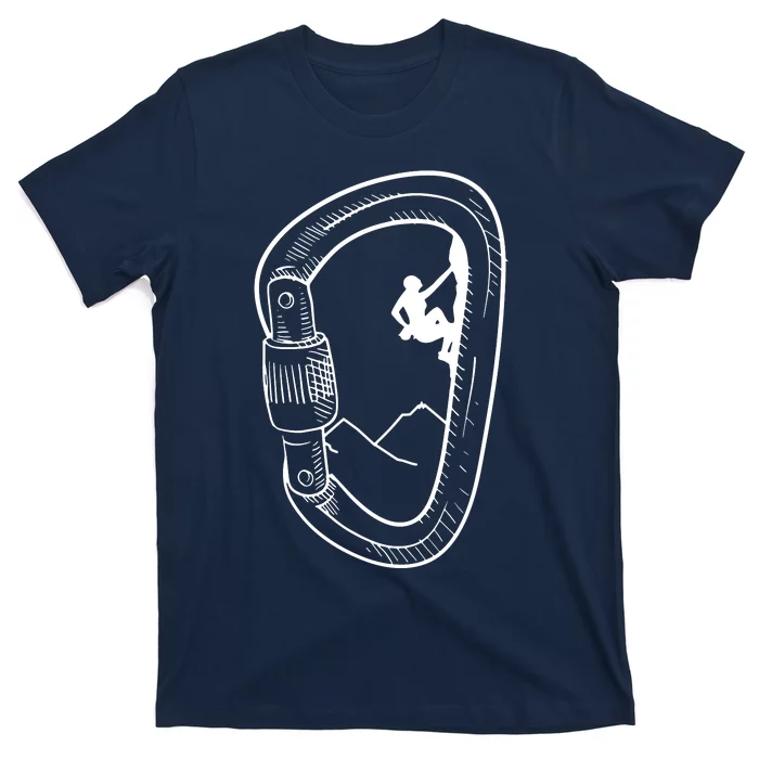 Rock Climbing Carabiner Mountain Tee Climber Gift T-Shirt