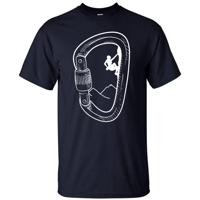 Rock Climbing Carabiner Mountain Tee Climber Gift Tall T-Shirt